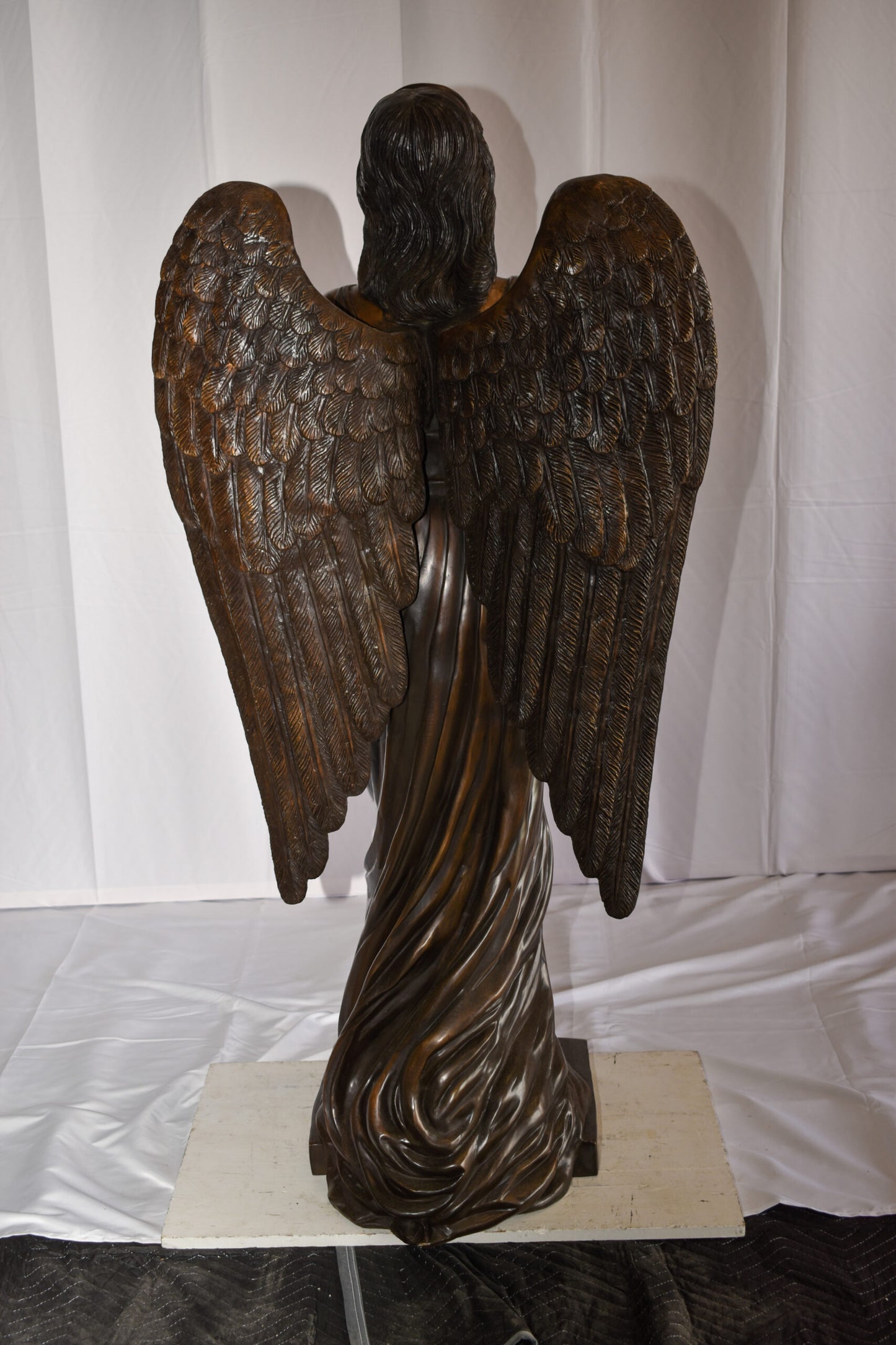 Angel Standing with her hands folded bronze Statue Size: 29" x 16" x 63"H