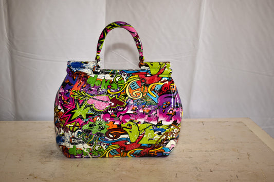 Graffiti Hand Bag Resin Statue 6" x 14" x 15"H