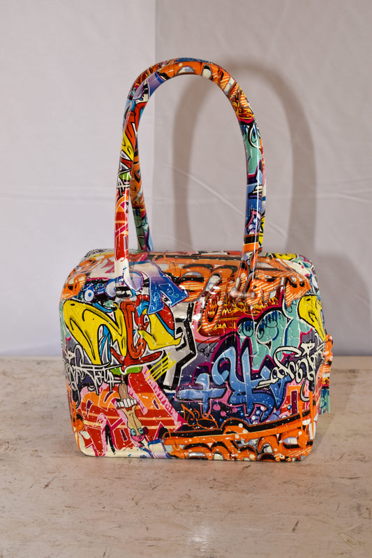 Graffiti Tote Bag Resin Statue 6" x 11" x 16"H