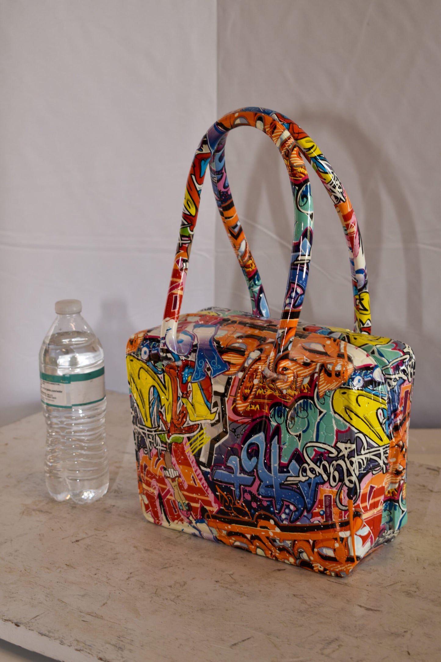 Graffiti Tote Bag Resin Statue 6" x 11" x 16"H