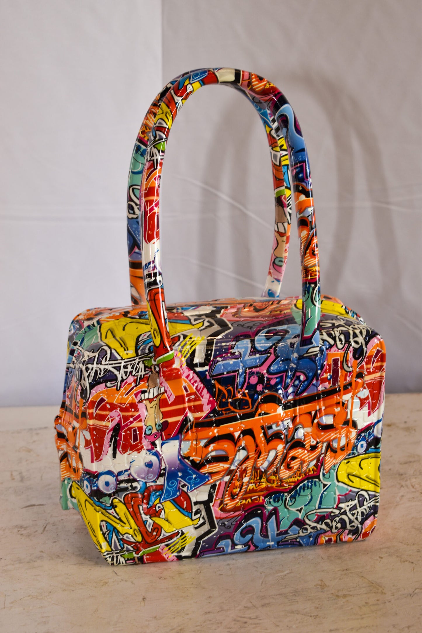 Graffiti Tote Bag Resin Statue 6" x 11" x 16"H