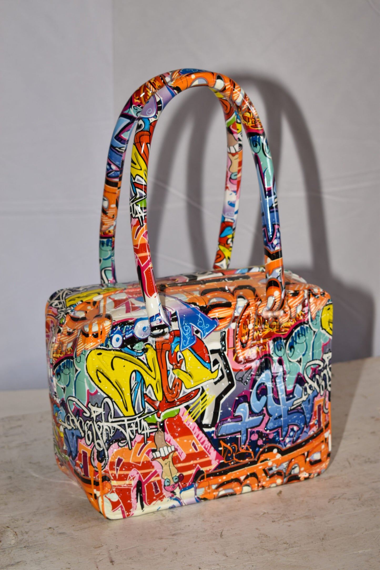 Graffiti Tote Bag Resin Statue 6" x 11" x 16"H