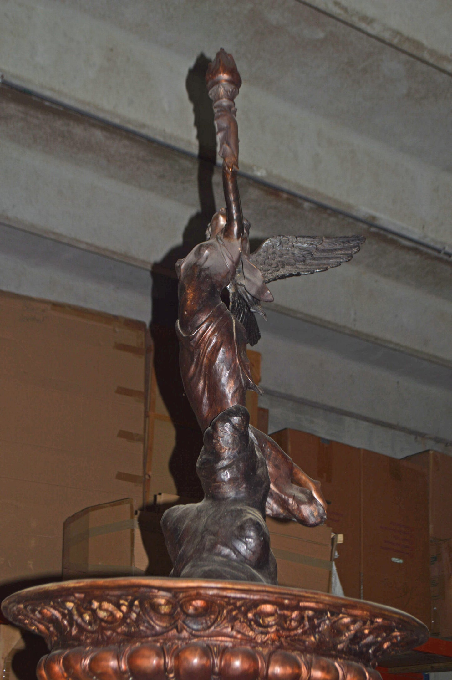 Eleven feet tall Bronze, Tiered Outdoor pond Fountain - Size: 55" x 55" x 135"H