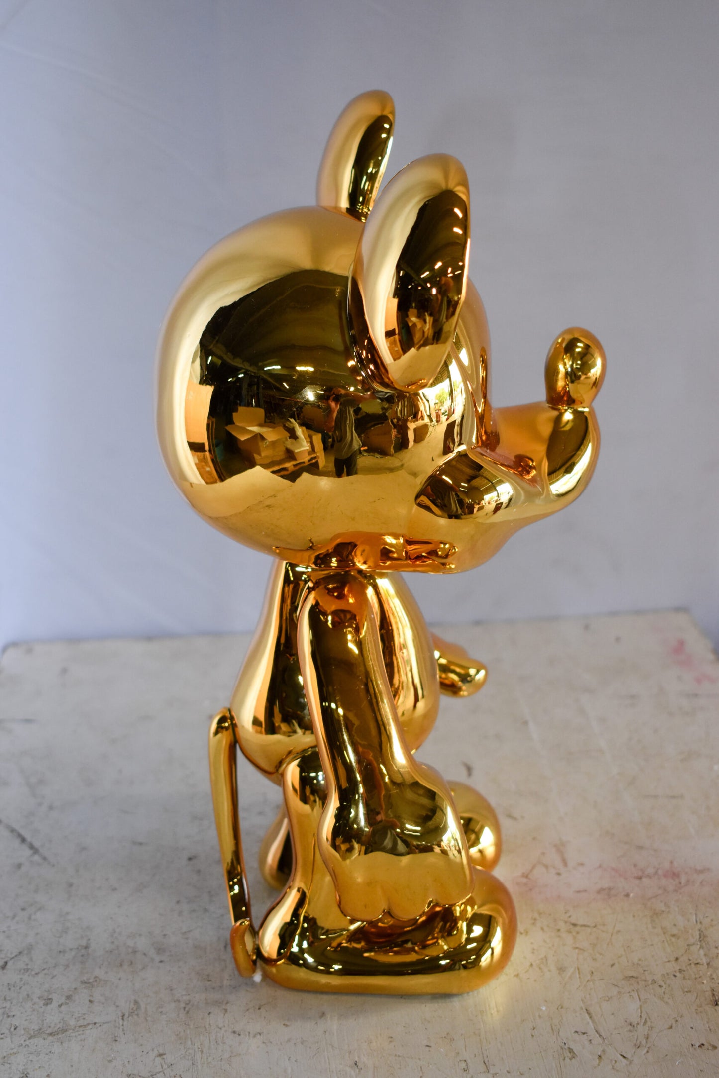 Gold Chrome Mickey Mouse Resin Statue 12" x 9" x 16"H
