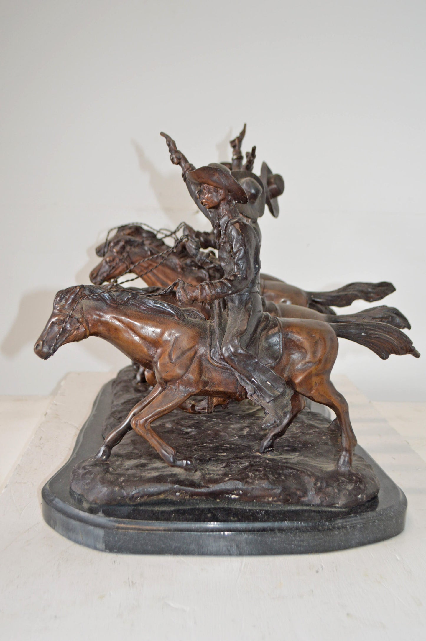 Coming Through the Rye, a Remington Replica Bronze Statue - 18" x 27" x 17"H