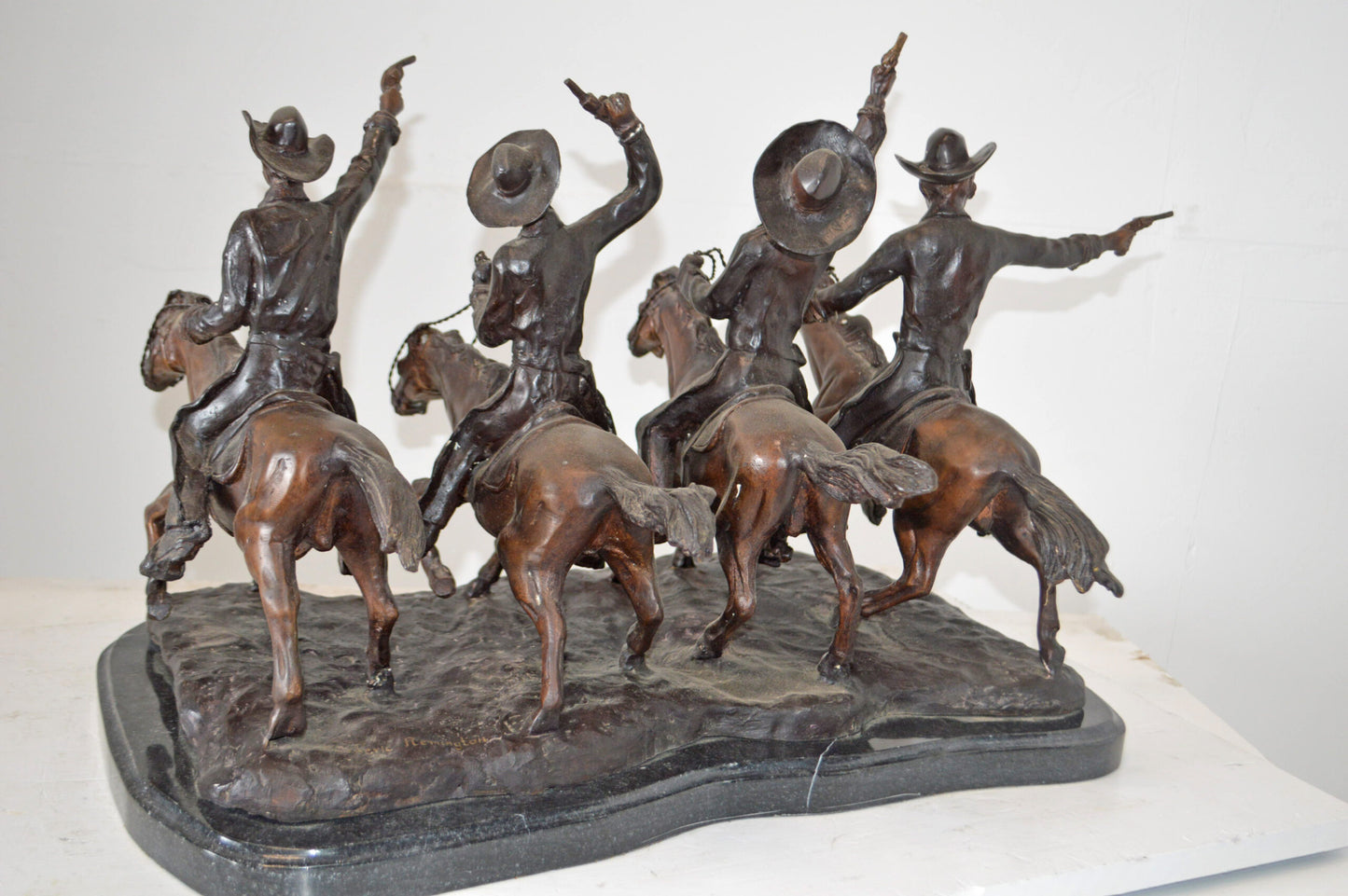 Coming Through the Rye, a Remington Replica Bronze Statue - 18" x 27" x 17"H
