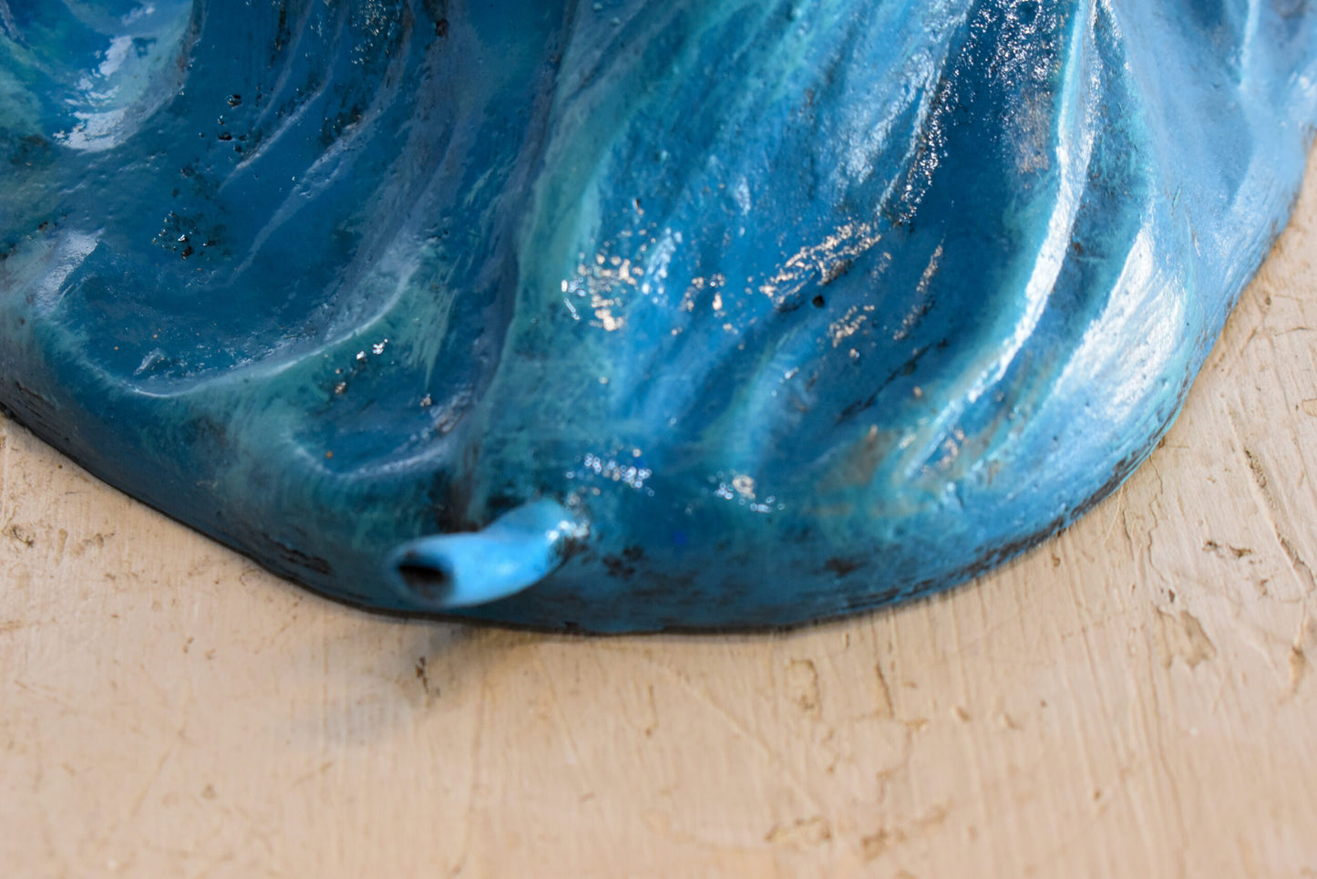 Pod of Dolphins Playfully On A Wave Resin Statue, Fountain 15" x 14" x 20"H