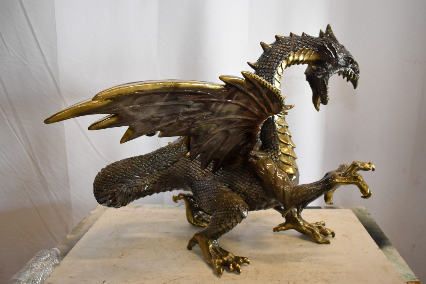 Dragon Bronze Statue with Two Tone Bronze Finish 32" x 36" x 25"H