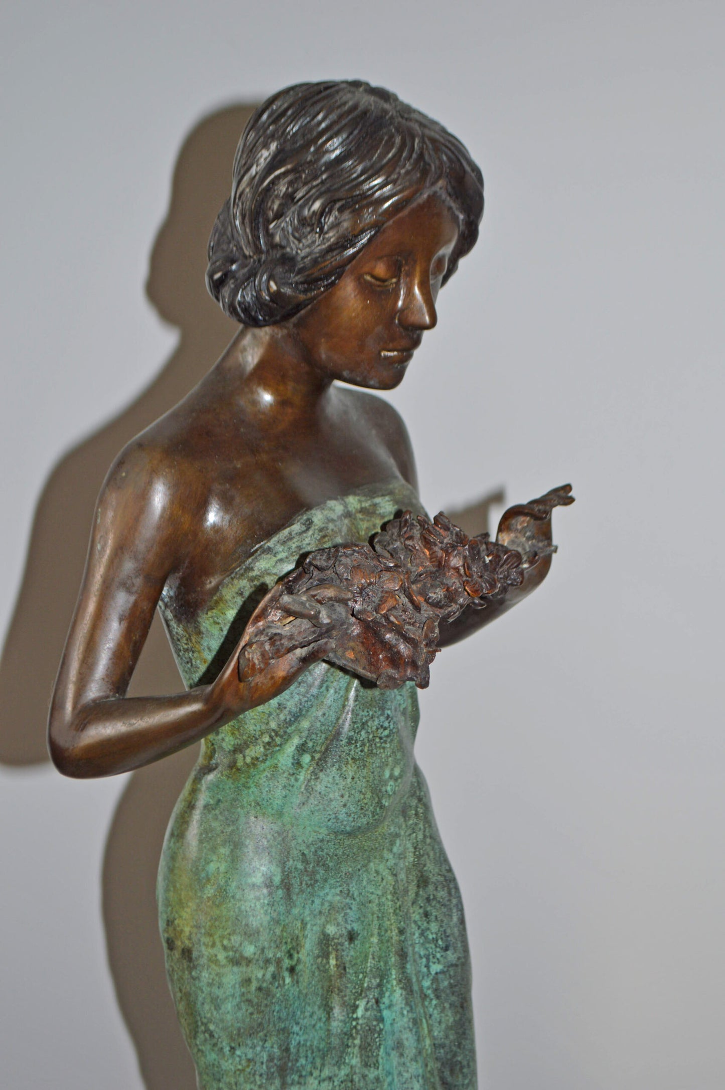 A Set of The Four-Season Goddess bronze statues - Size: 12"L x 12"W x 43"H Each