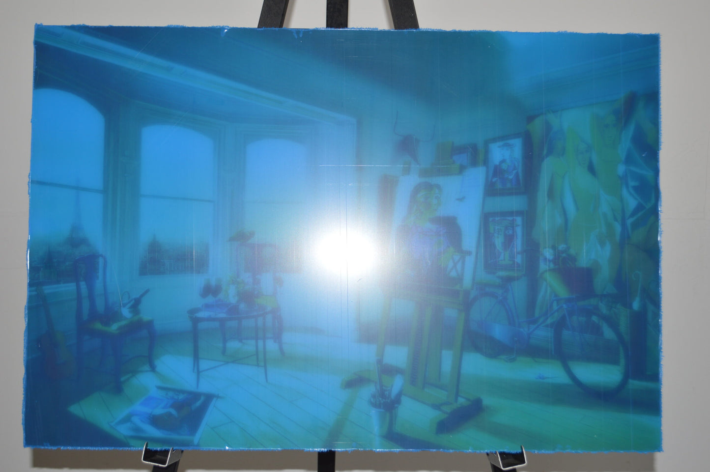 Orlando Quevedo Medium Paris es una Fiesta on Acrylic - Size: 30"L x 20"W