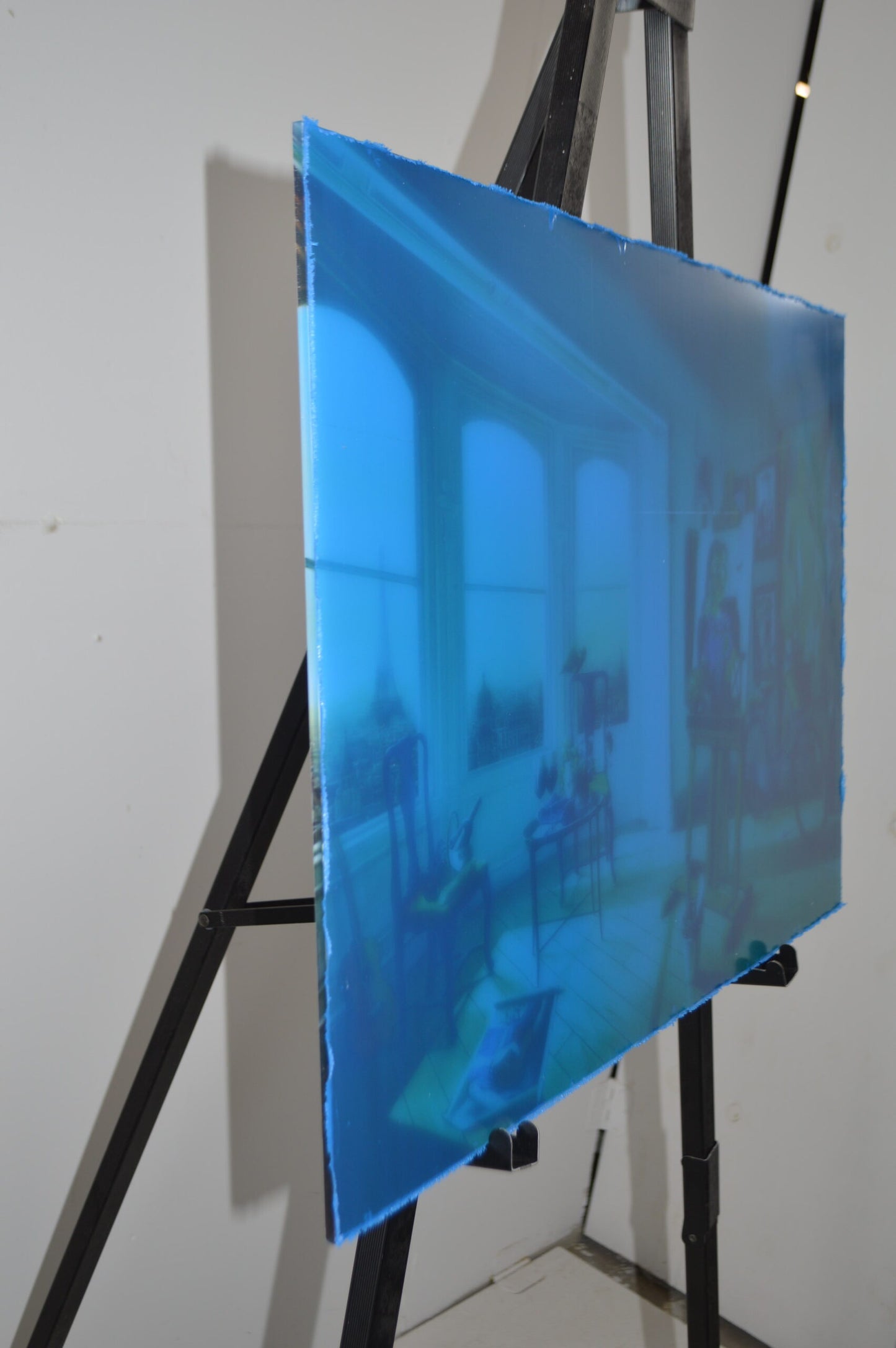 Orlando Quevedo Medium Paris es una Fiesta on Acrylic - Size: 30"L x 20"W