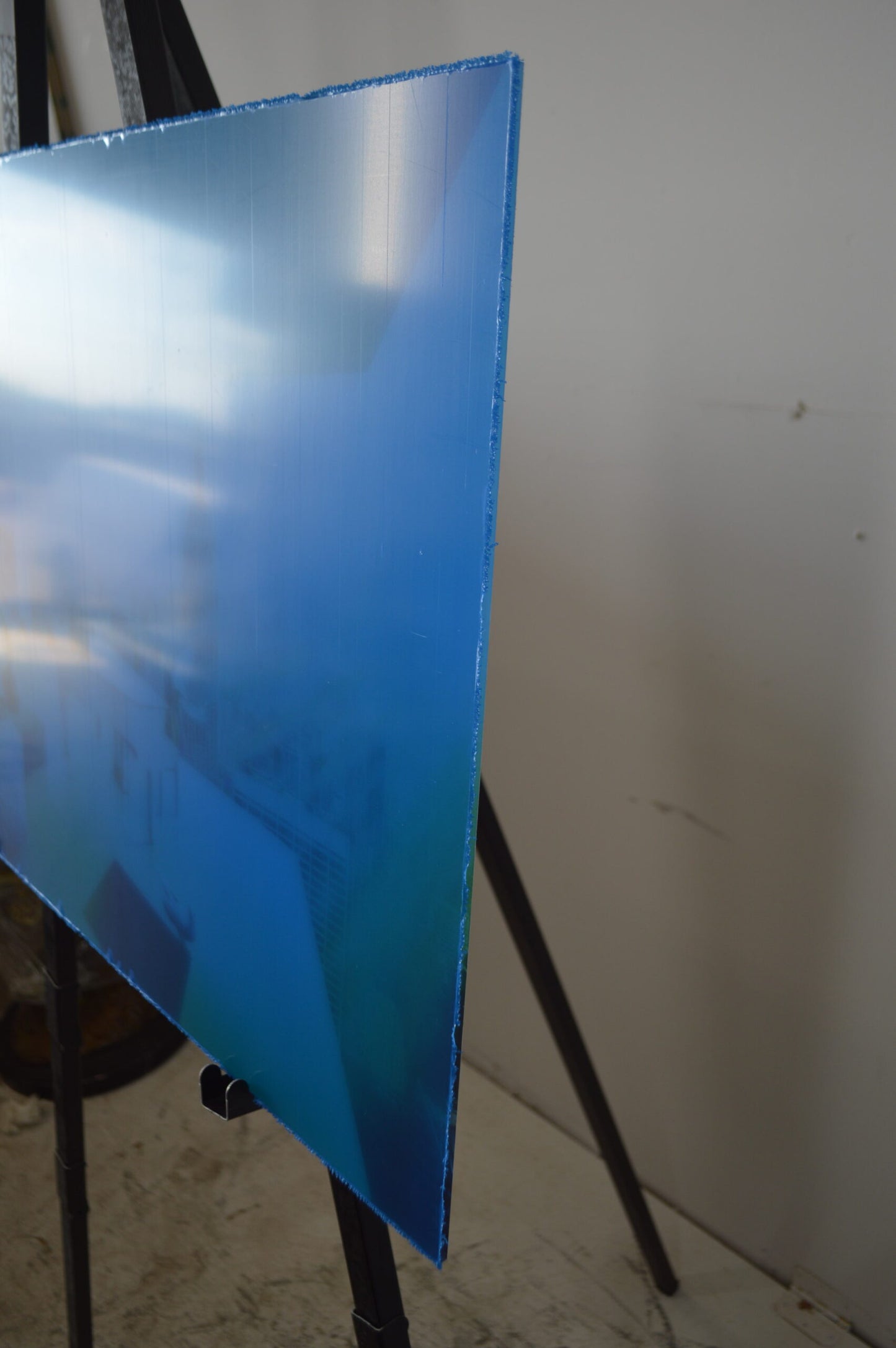 Orlando Quevedo Medium Manhattan View on Acrylic - Size: 30"L x 20"W