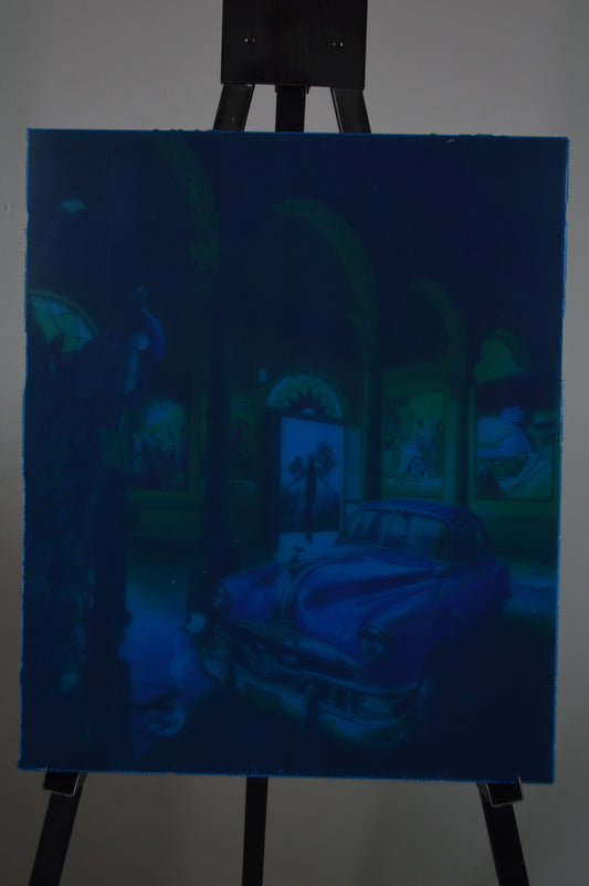 Orlando Quevedo Small Cuban Romance on Acrylic - Size: 20"L x 24"W