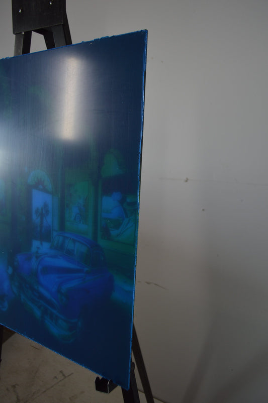 Orlando Quevedo Medium Cuban Romance on Acrylic - Size: 32"L x 36"W