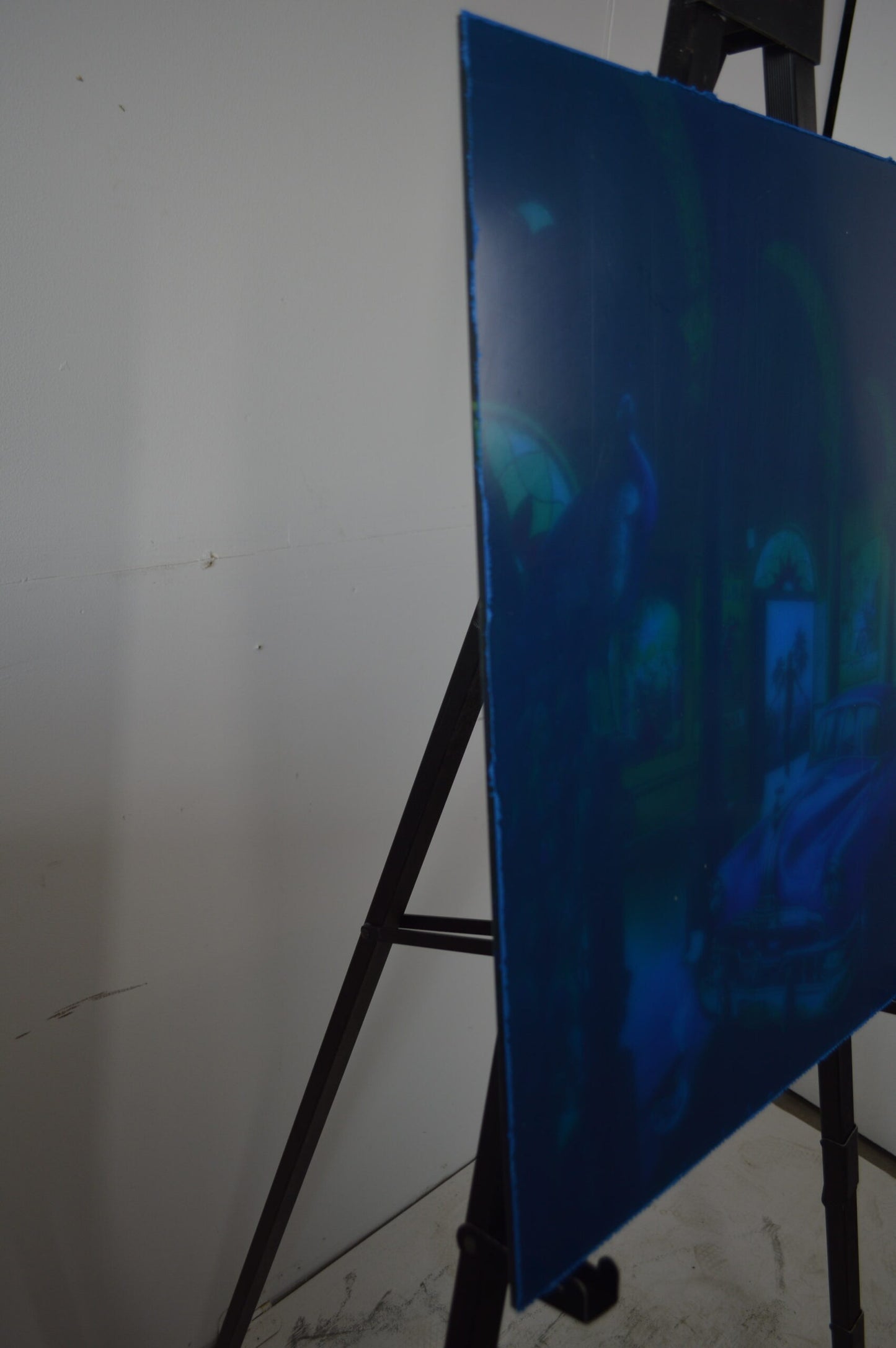 Orlando Quevedo Small Cuban Romance on Acrylic - Size: 20"L x 24"W