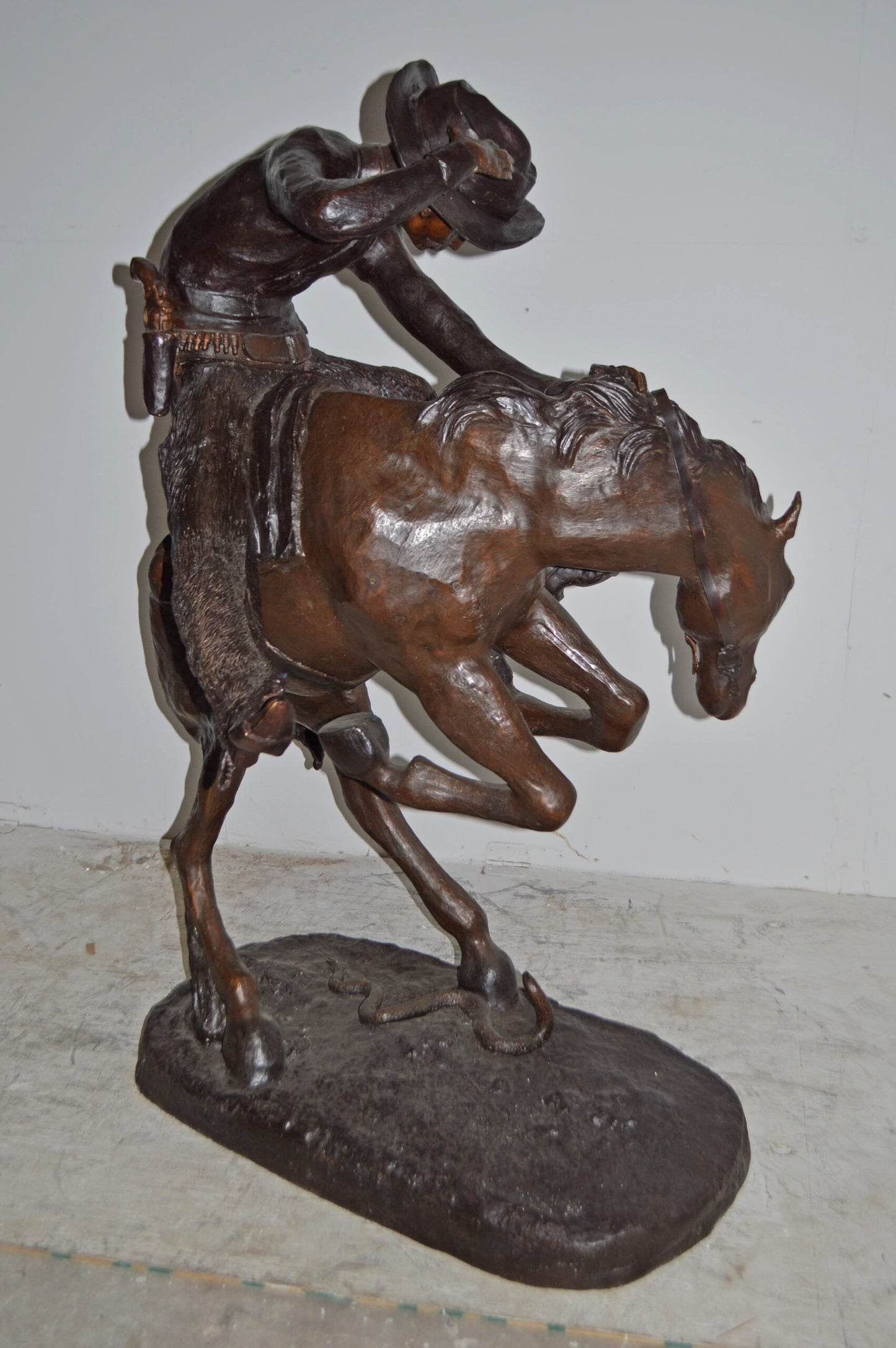 Giant Rattlesnake A Frederic Remington Replica Size: 36" x 30" x 60"H