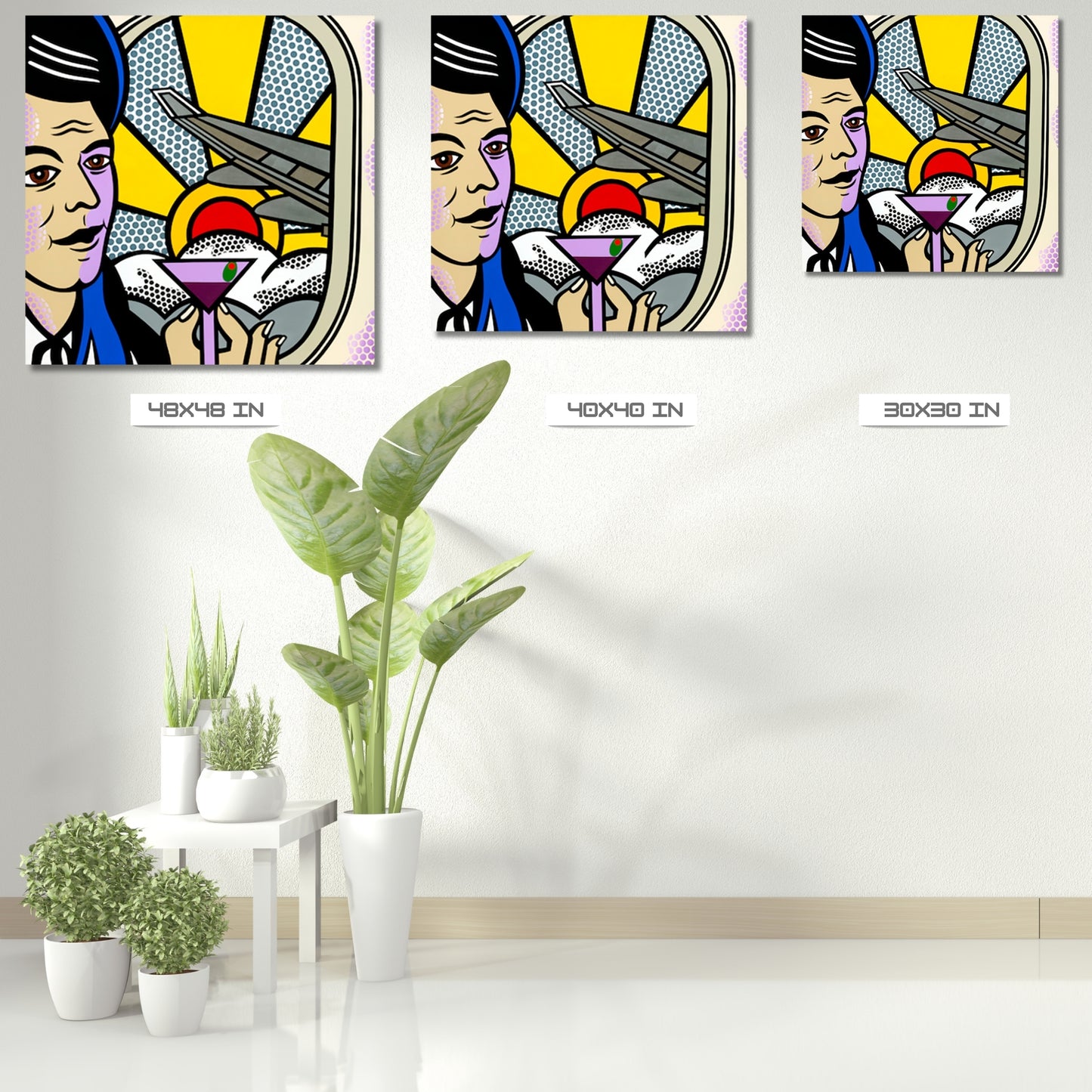 First Class 2, Acrylic Painting, Stretched Canvas, Wall Art by Jozza 30" x 30"