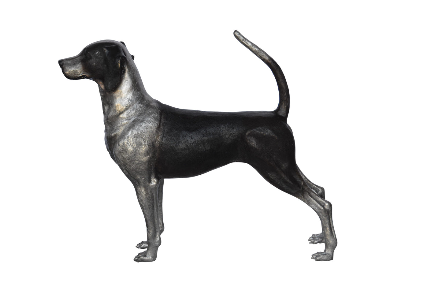 Foxhound Dog Bronze Statue - Size: 31"L x 7"W x 24"H.