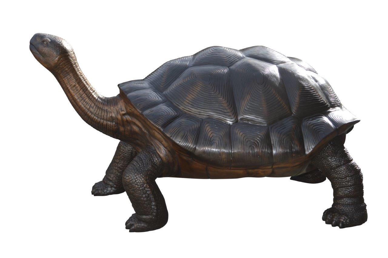 Giant Tortoise - Turtle bronze statue -  Size: 64"L x 36"W x 36"H.