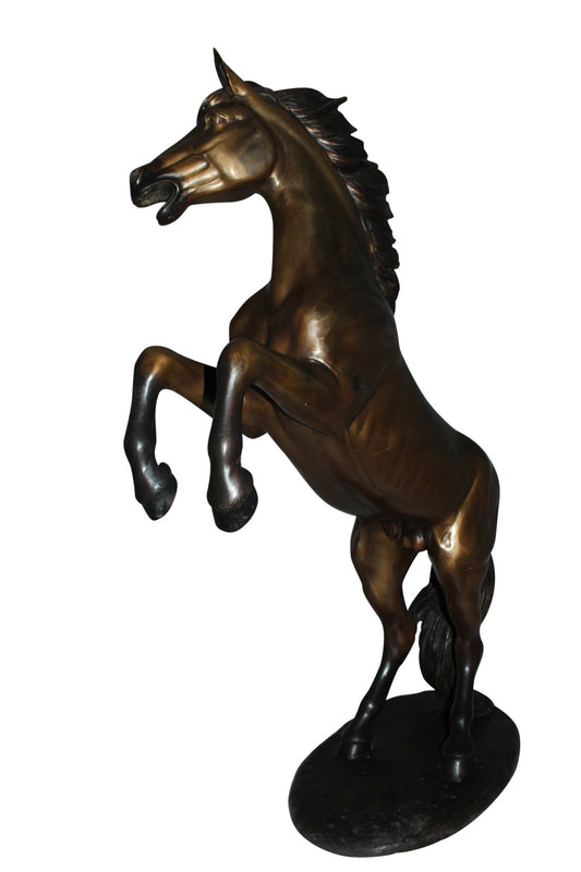 Horse Standing -large Bronze Statue - Size: 26"L x 12"W x 39"H.