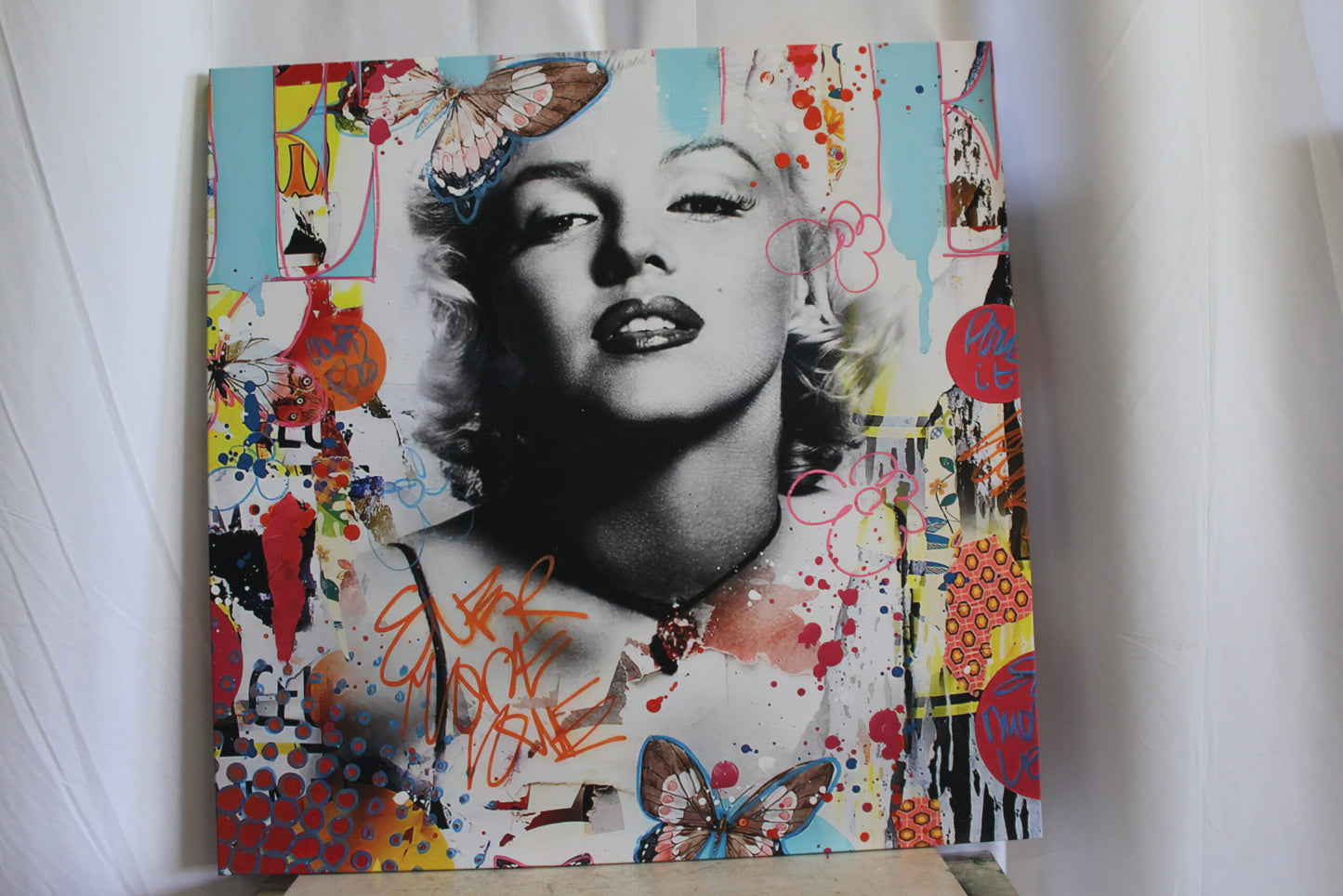Giant Marilyn Monroe Painting Stretched Canvas Design Ready to Hang 43 x 43