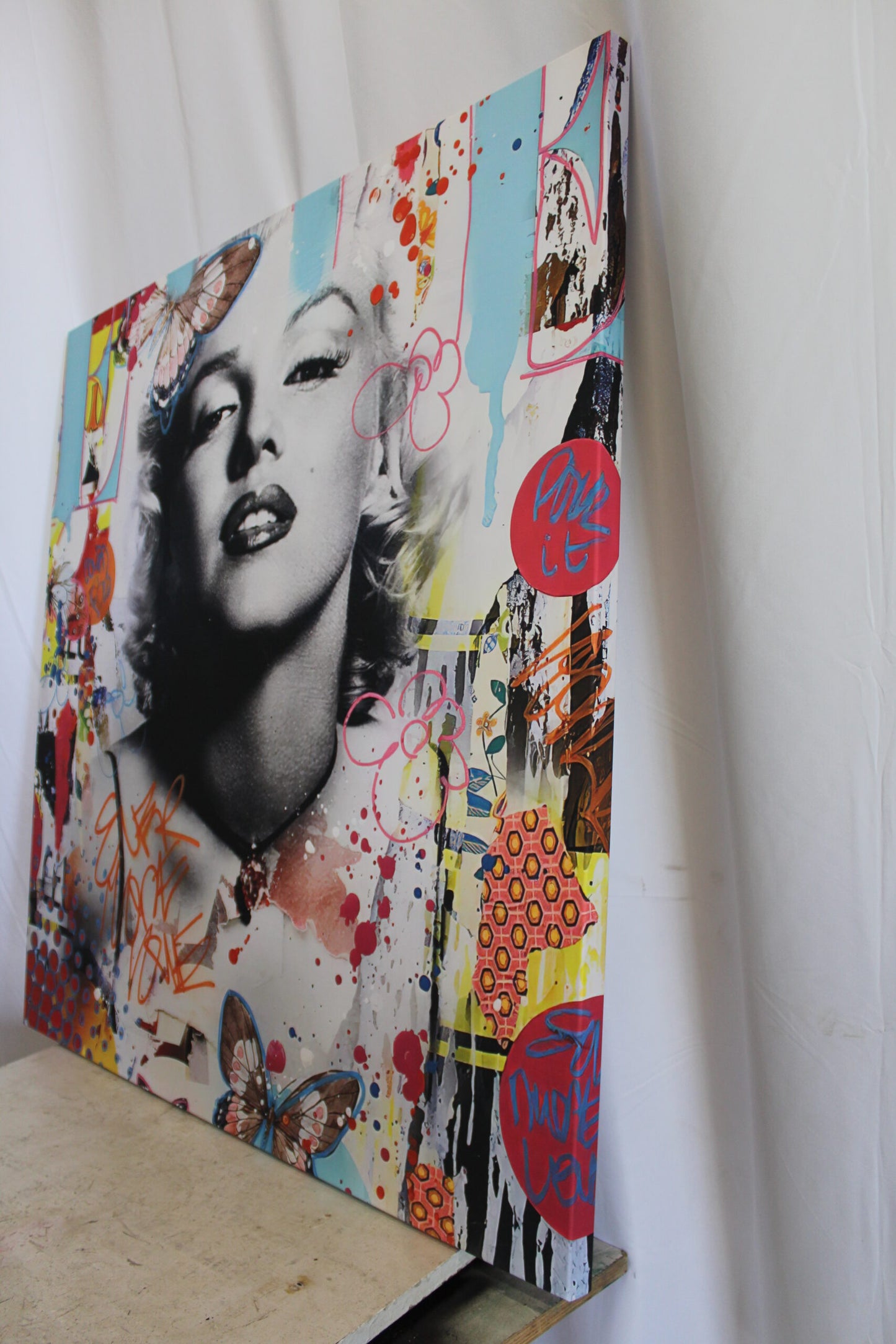 Giant Marilyn Monroe Painting Stretched Canvas Design Ready to Hang 43 x 43