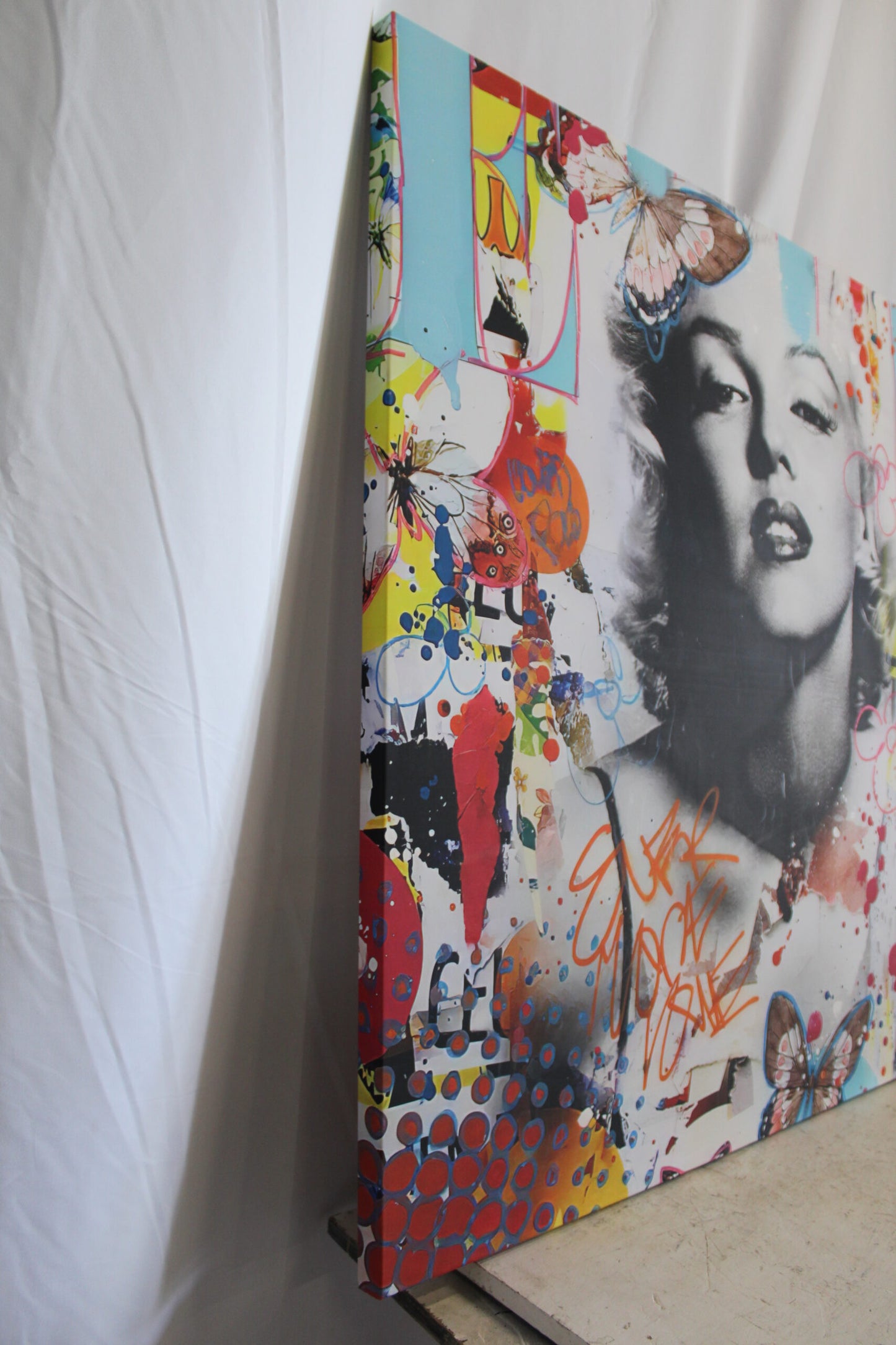 Giant Marilyn Monroe Painting Stretched Canvas Design Ready to Hang 43 x 43
