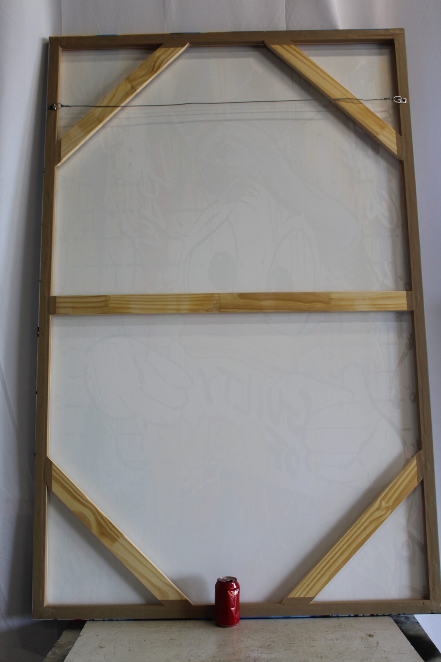 Framed Abstract and Modern Giant Canvas of Donald Duck Ready to Hang 70 x 45