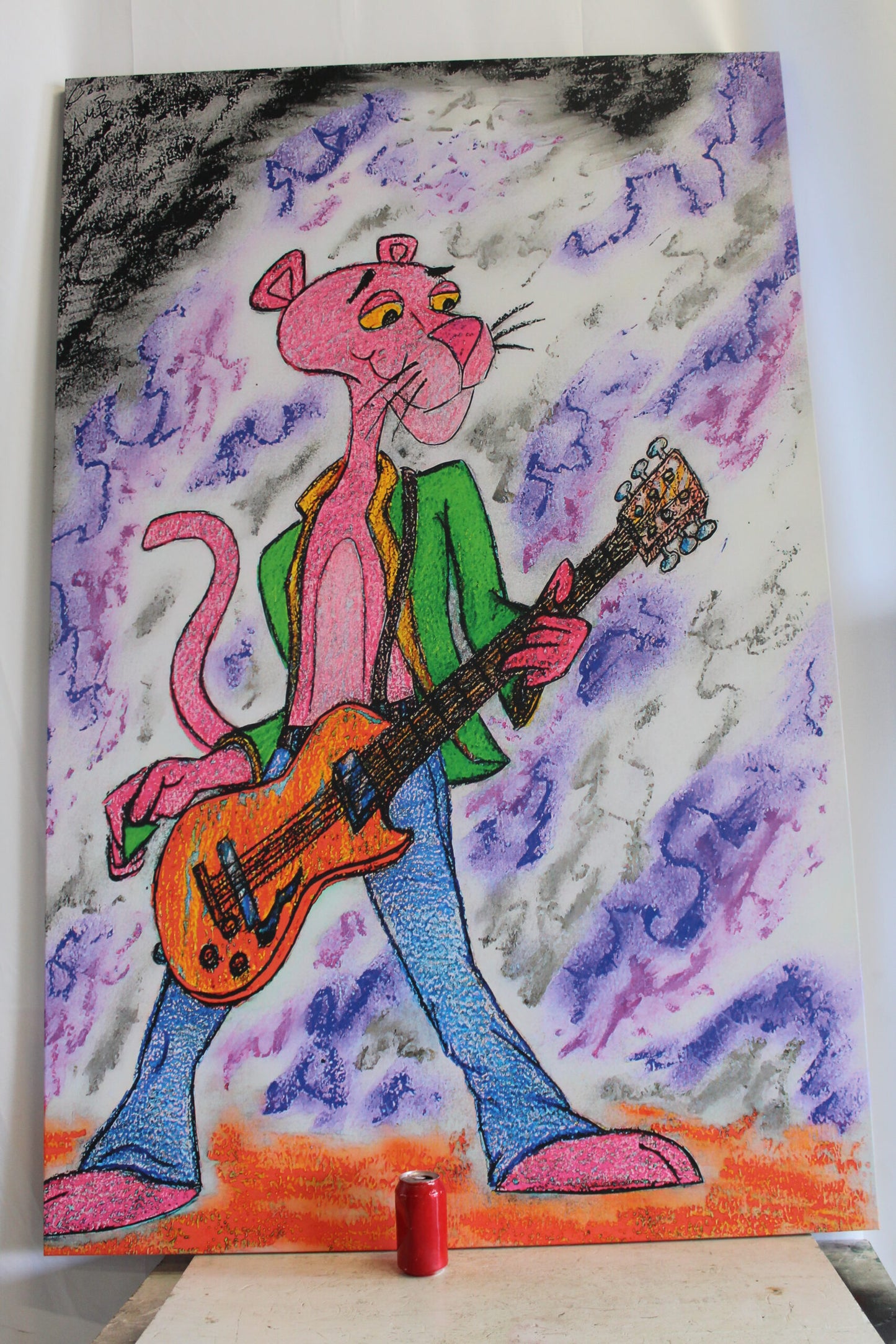 Cartoon Pink Panther Stretched Ready to Hang Canvas Large Painting 70 x 45