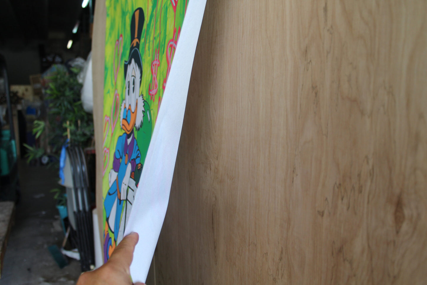 Giant Modern Donald Duck Unframed Rolled Canvas 52 x 54