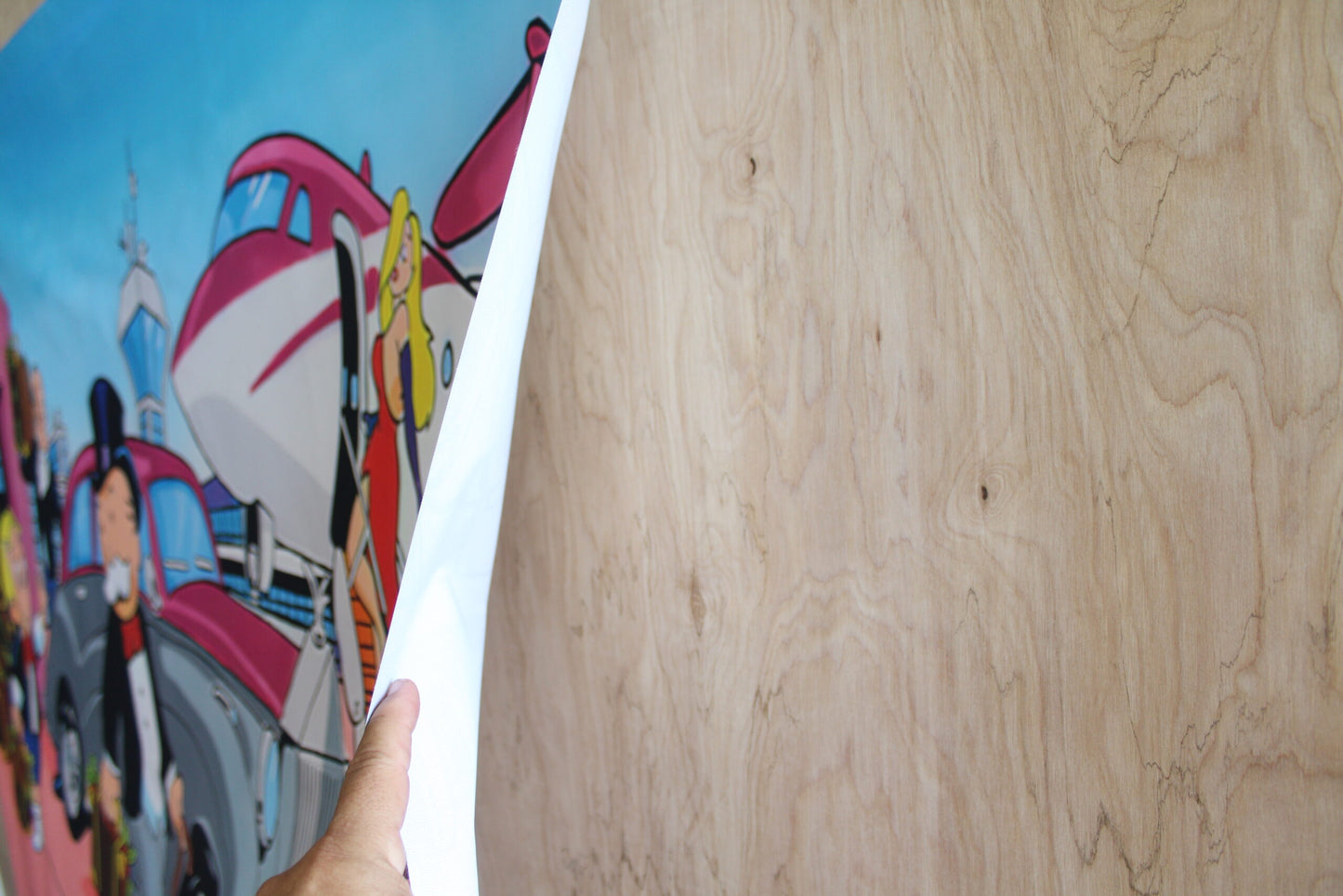 Giant Unframed Canvas Monopoly Man and Richie Rich on Vacation 52 x 75