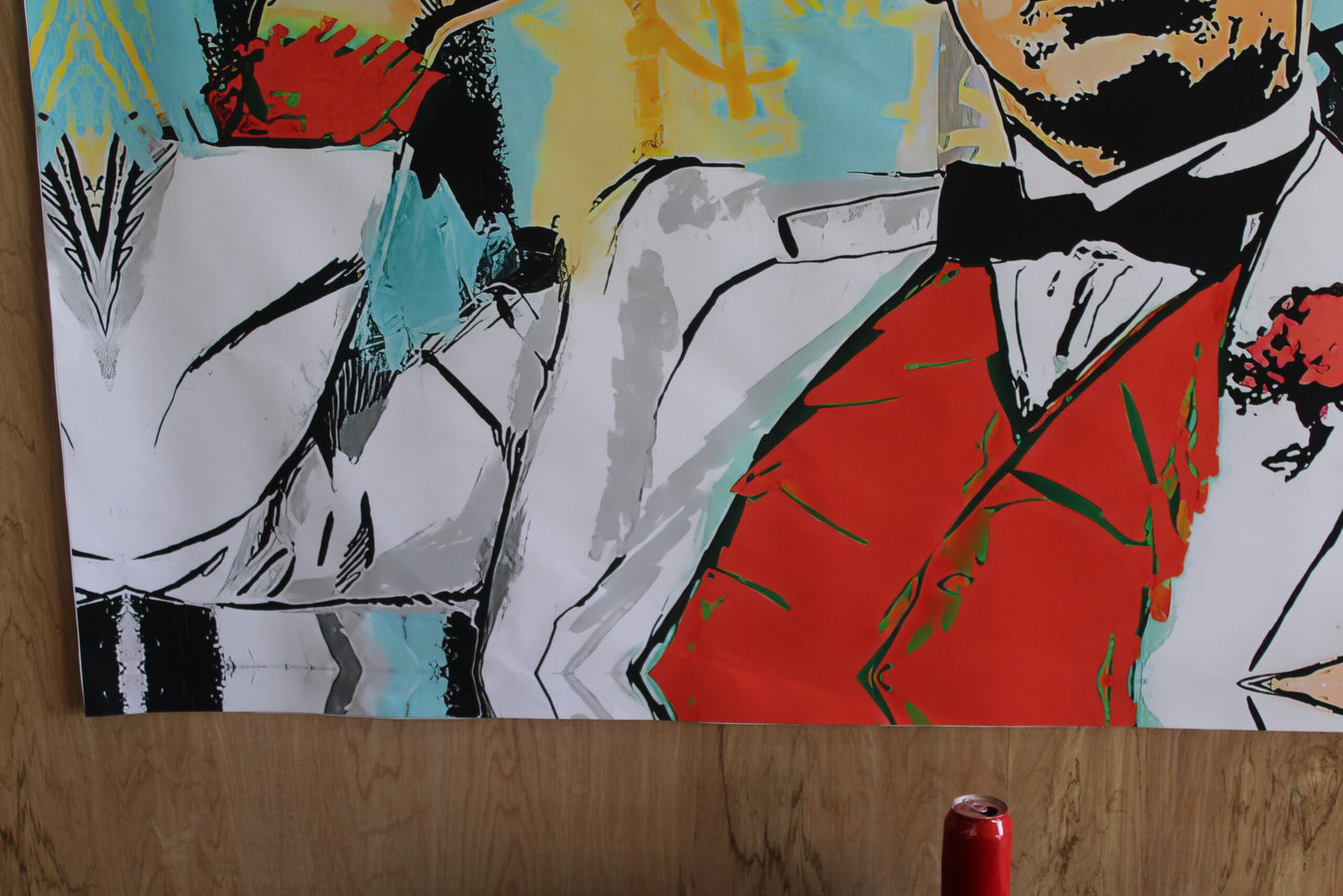 Giant Al Pacino in Scarface Graffiti Art Unframed Canvas 52 x 75