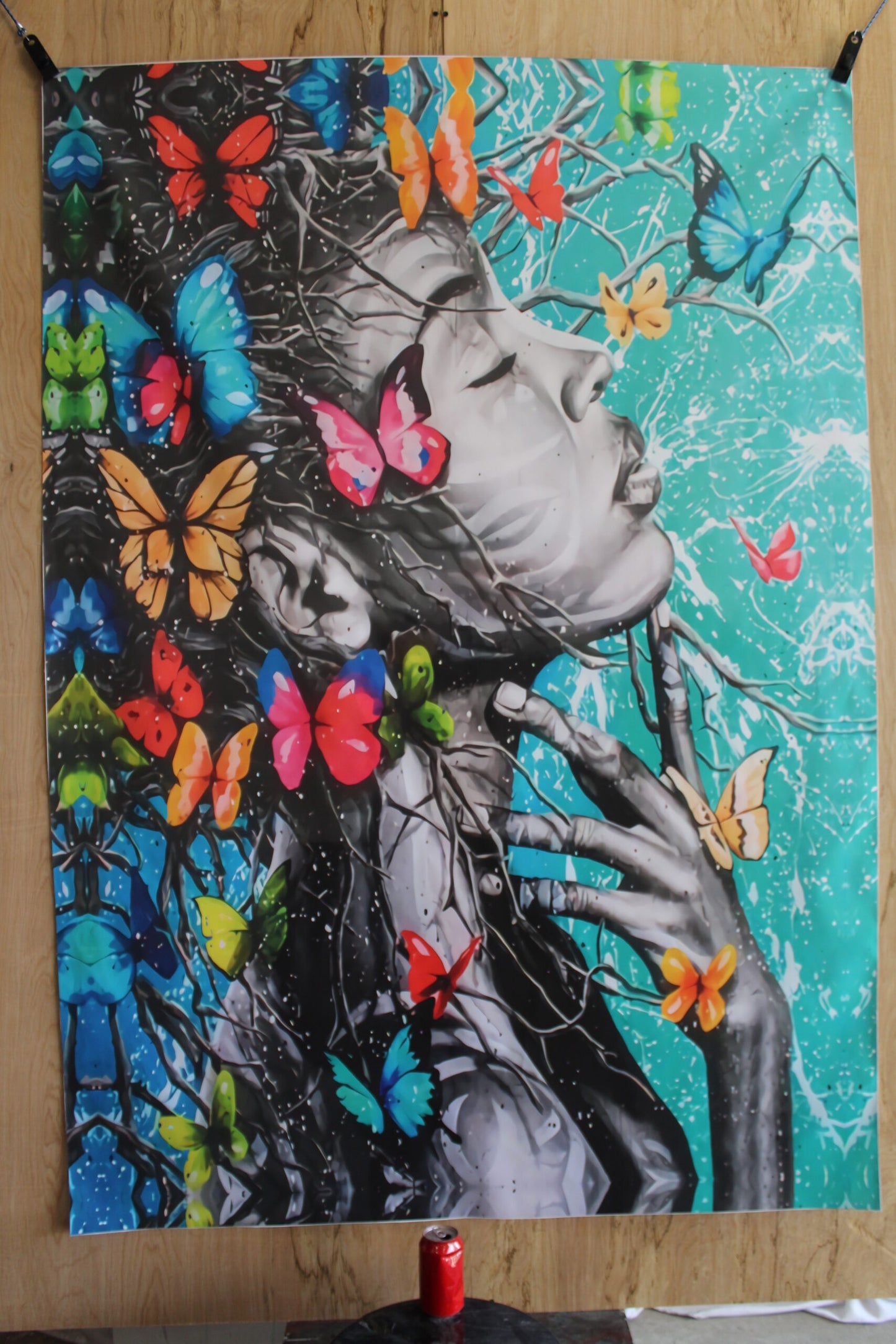 Giant Graceful Butterfly Woman Unframed Canvas 52 x 74