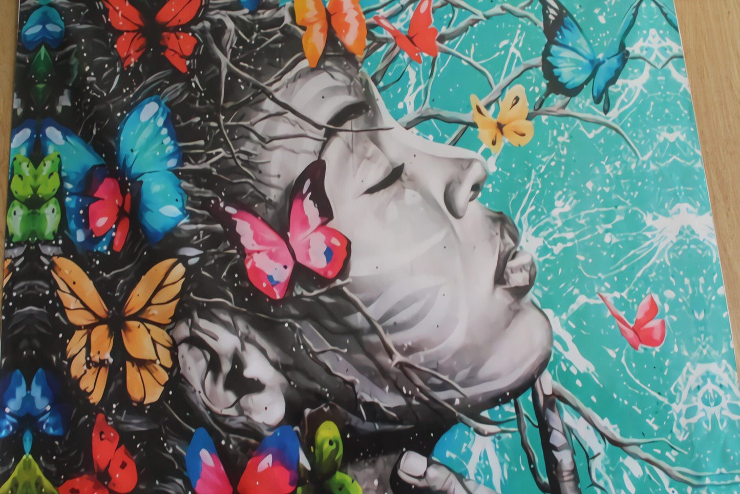 Giant Graceful Butterfly Woman Unframed Canvas 52 x 74