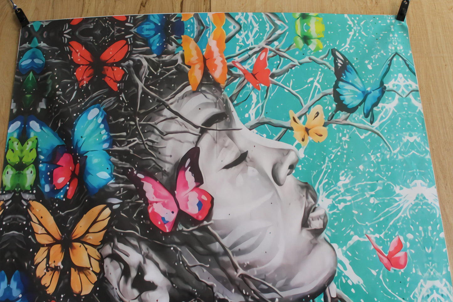 Giant Graceful Butterfly Woman Unframed Canvas 52 x 74