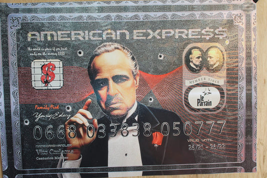 Giant Modern Don Carleon Credit Card Backdrop Unframed Canvas 43 x 64