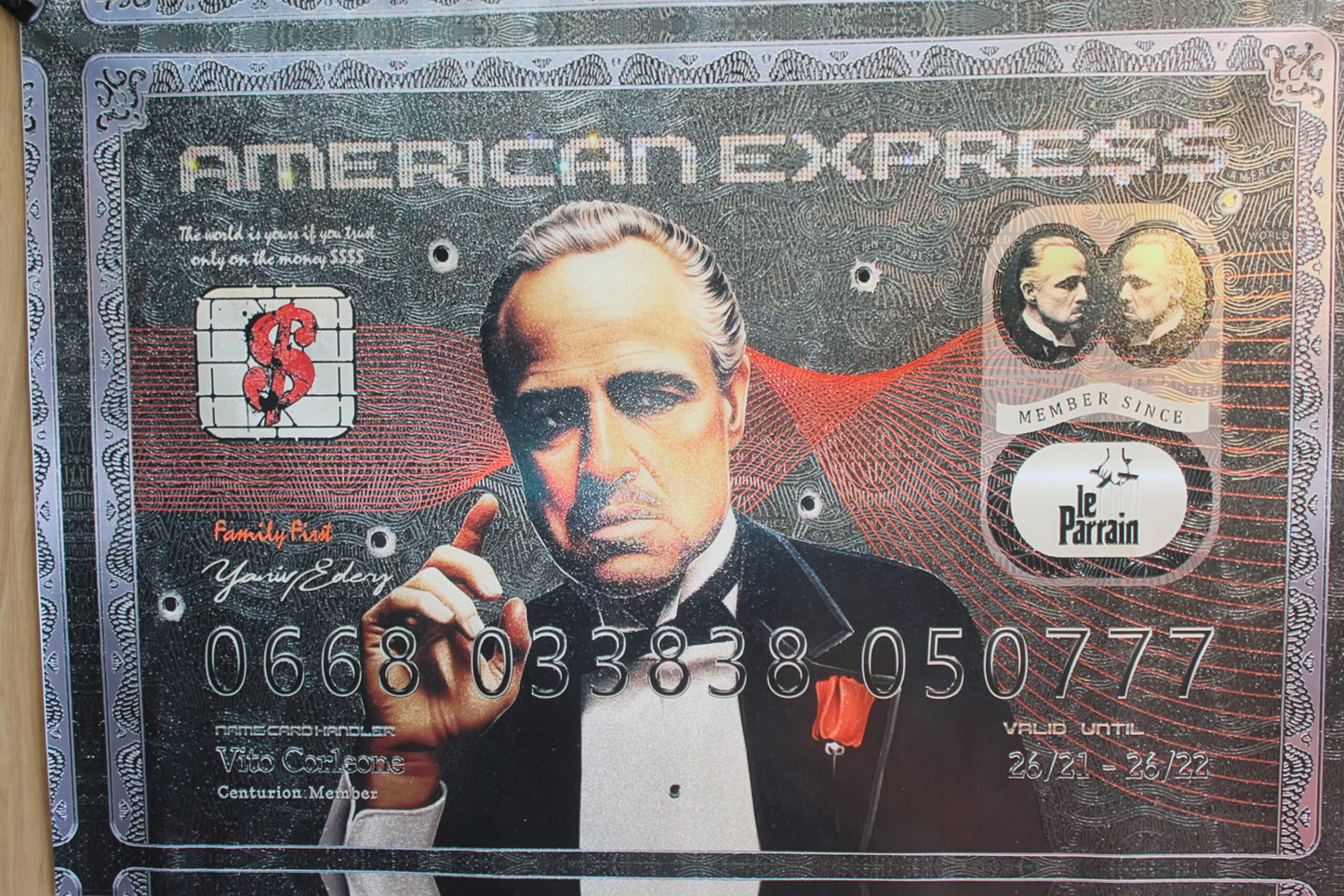Giant Modern Don Carleon Credit Card Backdrop Unframed Canvas 43 x 64