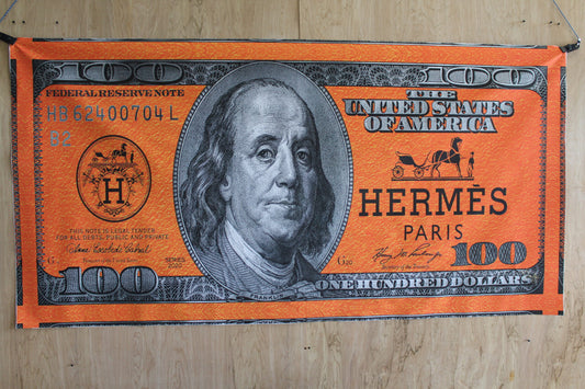 Modern Hernes Design Dollar Sign Unframed Rolled Canvas 44 x 86
