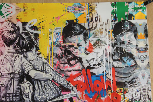 Love Is All We Need Neon Modern Unframed Rolled Canvas 44 x 84