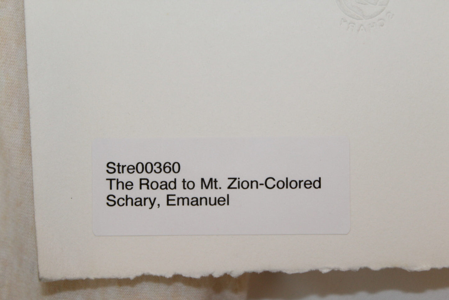 The Road To Mt. Zion Hand Colored Lithograph 14 x 18