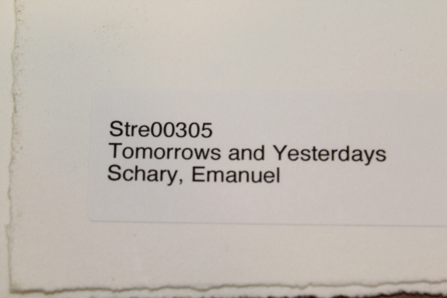 Tomorrows and Yesterdays by Emanuel Schary Lithograph 10 x 14