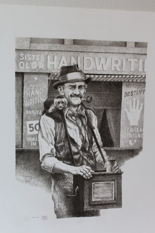 Fortunes by Emanuel Schary Lithograph Black and White 10 x 14