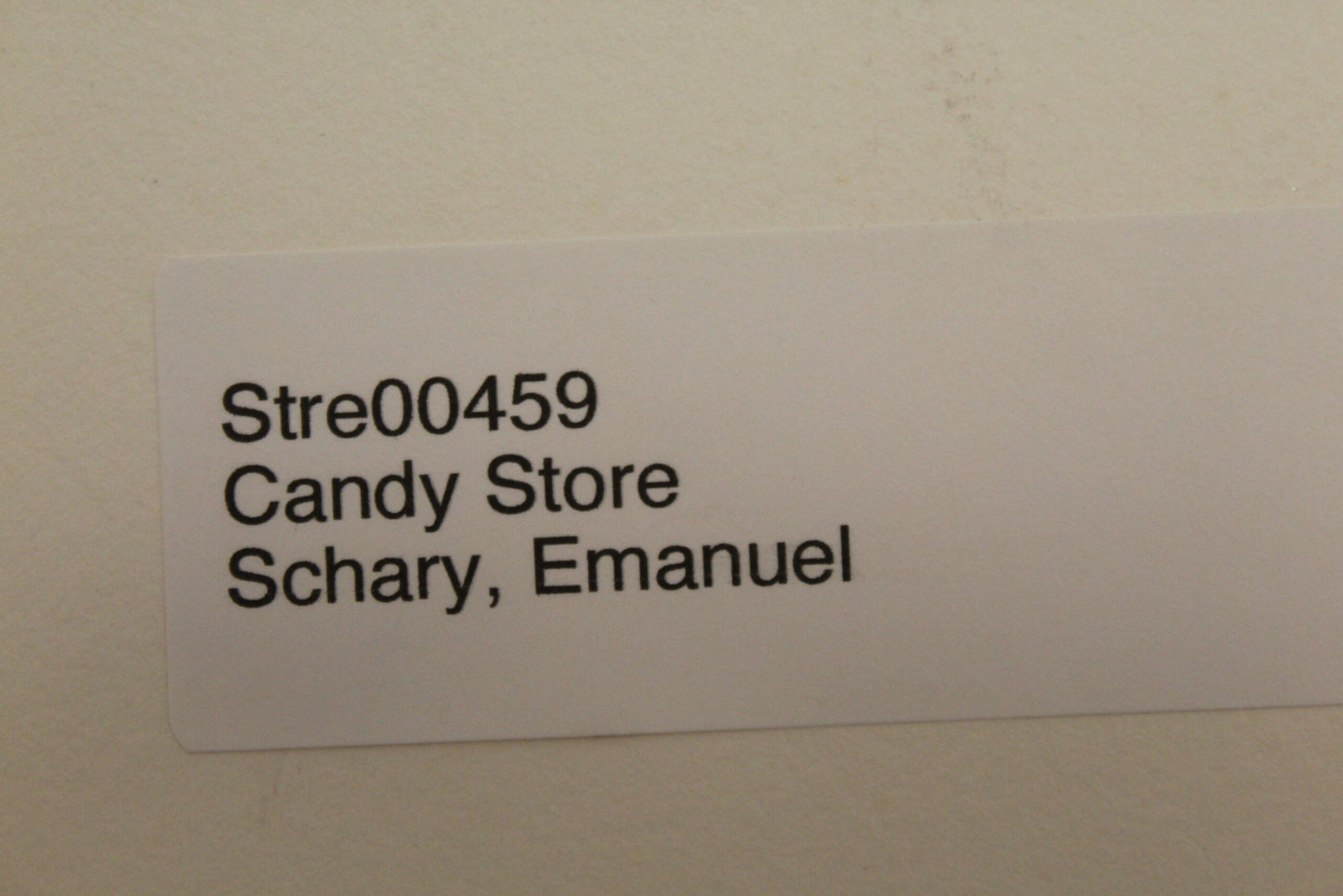 NIFAO Emanuel Schary “Candy Store” Lithograph – Black & White Nostalgic Fine Art Print, Vintage Street Scene with Newspaper Reader, Collectible Wall Drcor 12 x 16