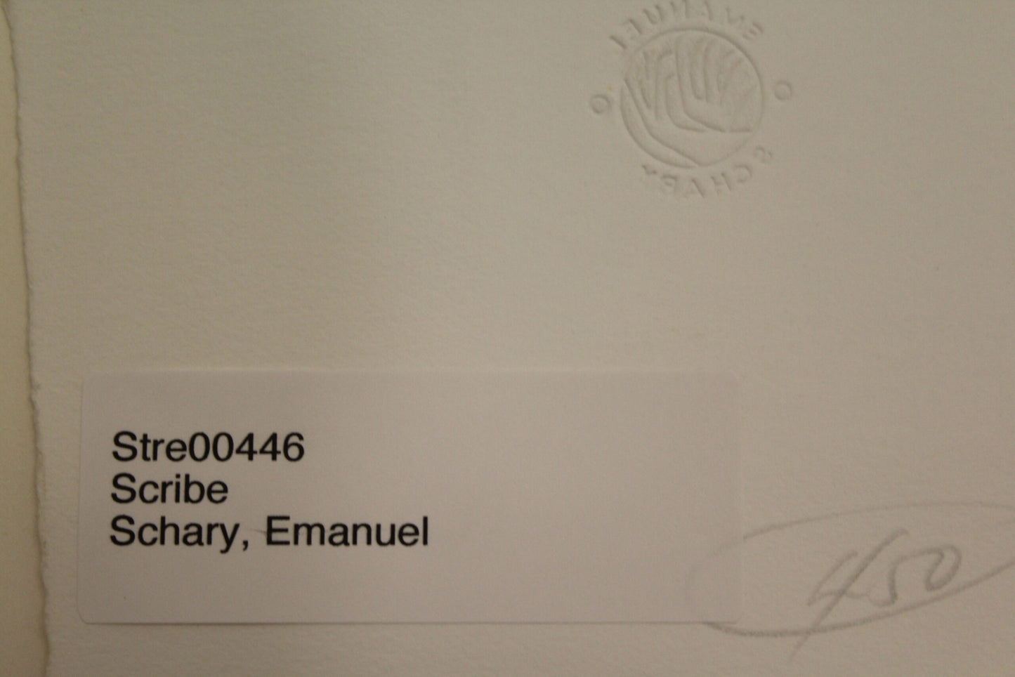 Scribe by Emanuel Schary Black and White Lithograph 14 x 10