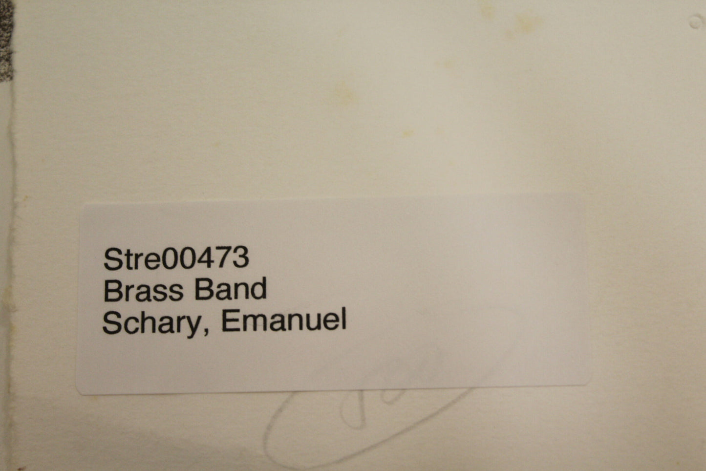 Brass Band by Emanuel Schary Black and White Lithograph 18 x 14