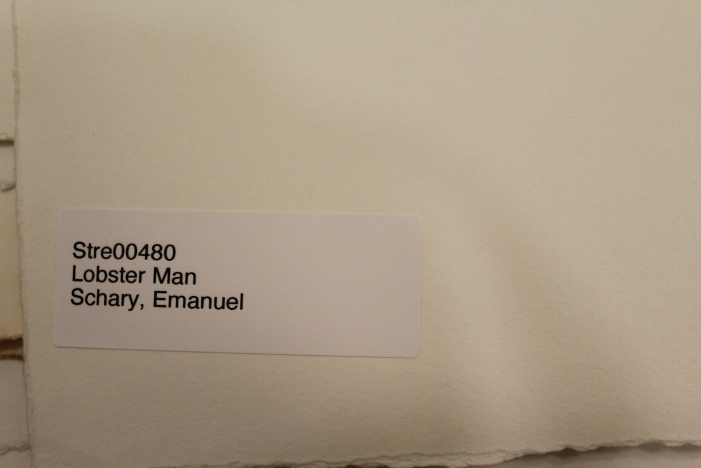 Lobster Man by Emanuel Schary Black and White Lithograph 14 x 10