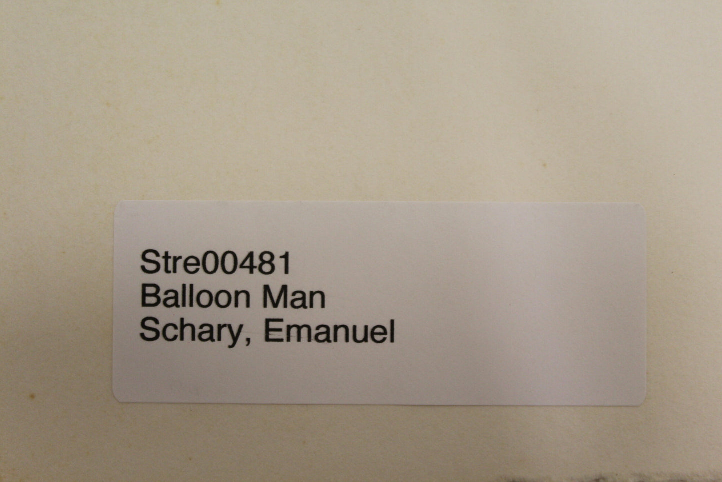 Balloon Man by Emanuel Schary Black and White Lithograph 10 x 15