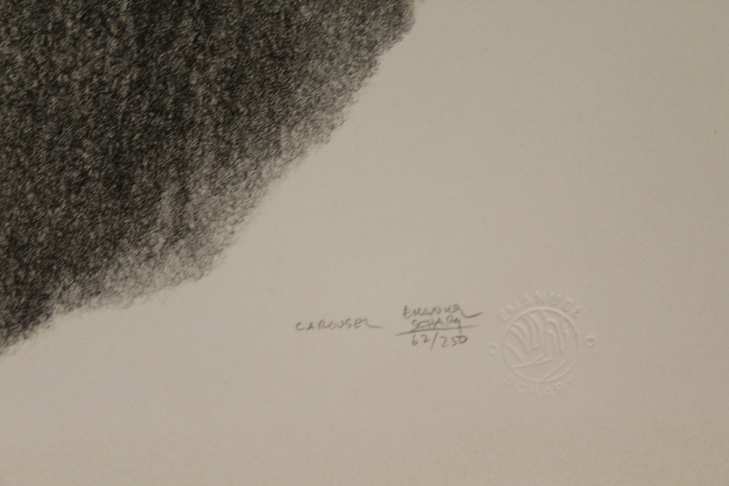 Carousel by Emanuel Schary Black and White Lithograph 12 x 16