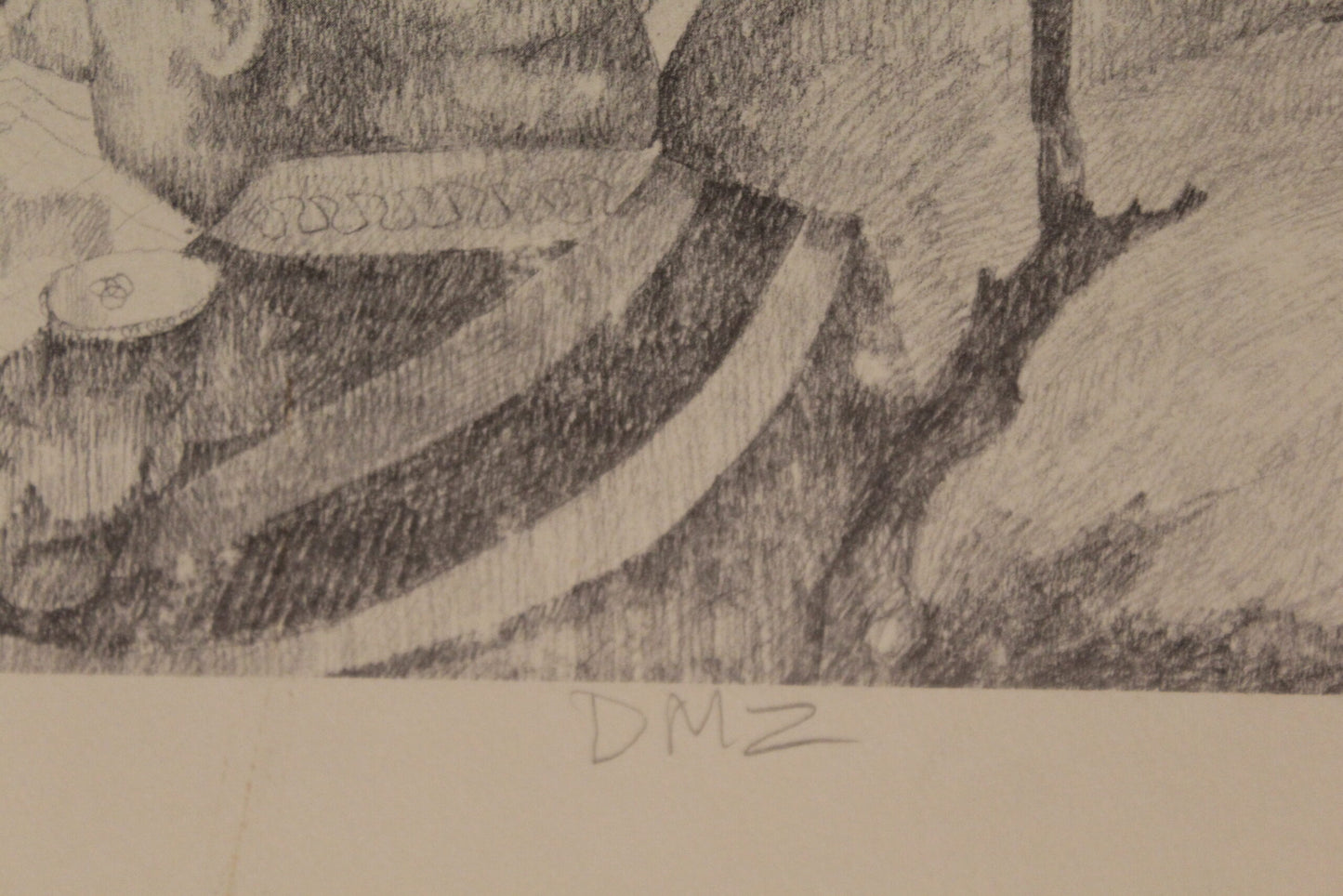 Nifao  DMZ signed by Charles Bragg Monochromaric Charles Bragg Signed Lithograph “DMZ” – Limited Edition Satirical Fine Art Print, Collectible Wall Decor, 20"x14"