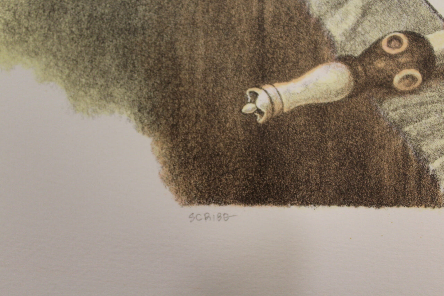 Nifao Emanuel Schary “Scribe” Lithograph – Judaica Fine Art Print Depicting Torah Transcription, Subtle Hues & Reverent Detailing, Collectible Wall Decor 15 x 10